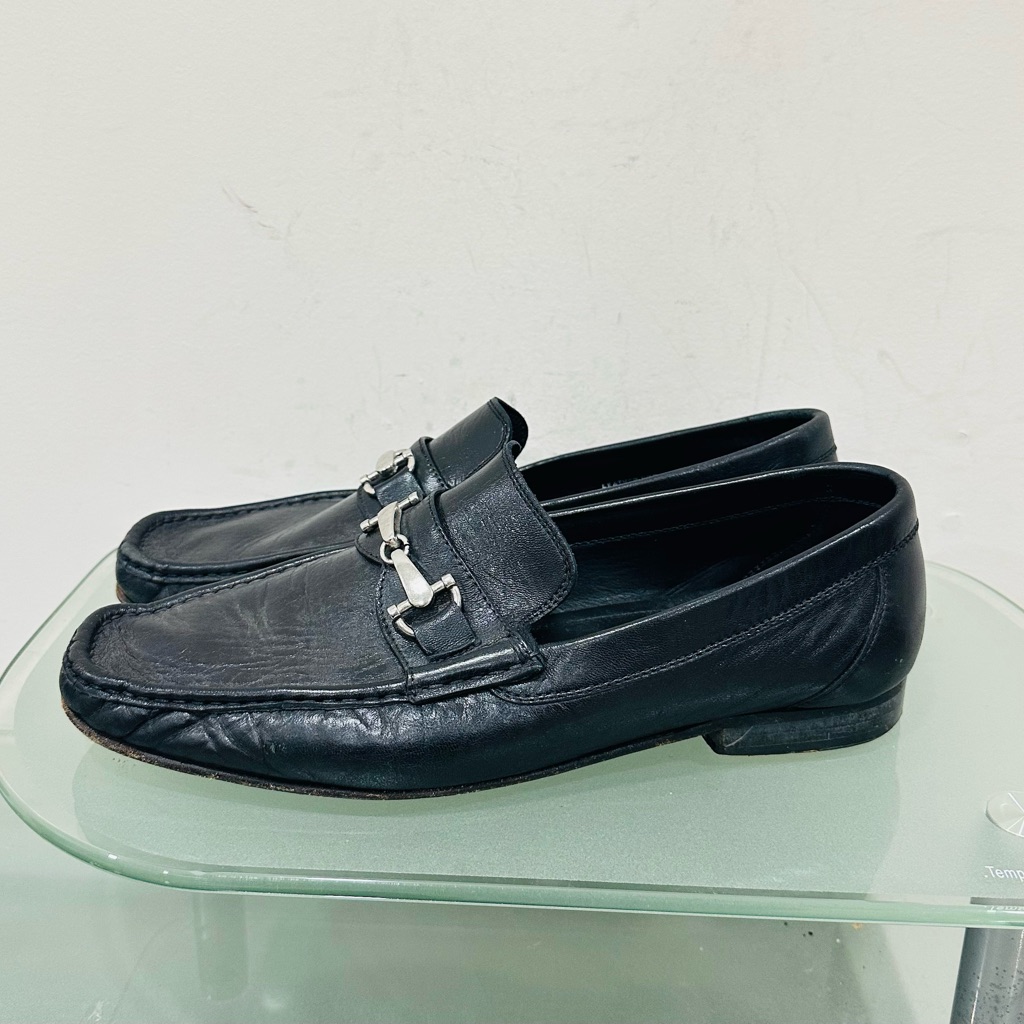 Calzoleria Toscana Hand Craft Leather Black Men's Shoes Size 11,5 Made In Italy